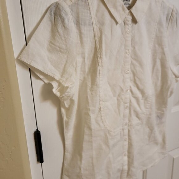 Prana Katya short sleeve top white collared size Small NWT - Picture 7 of 12